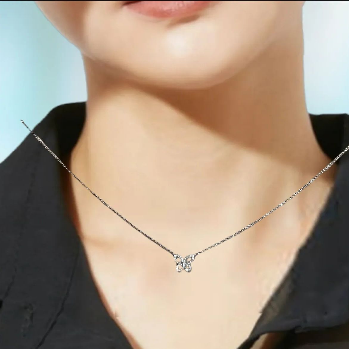 グラフ　ミニバタフライ　ネックレス GRAFF グラフ マルチ バタフライ シルエット ダイヤモンド