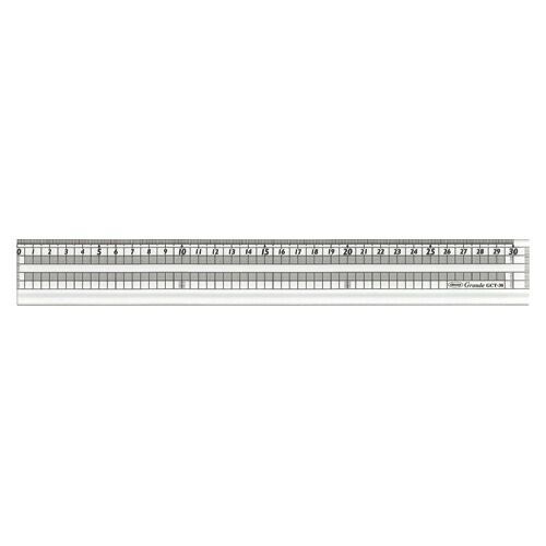 まとめ買い10個セット品 共栄プラスチック グランデ方眼みぞ付カッティング直線定規 GCT-30 1本