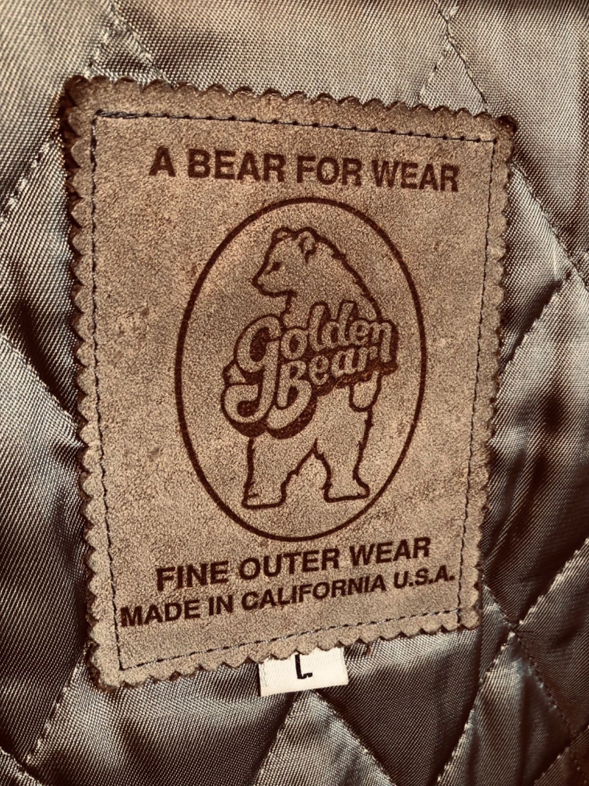 古着 ヴィンテージ GOLDEN BEAR スタジャン ワインレッド レザー Golden Bear - 古着 ヴィンテージ GOLDEN BEAR スタジャン