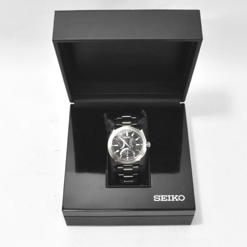セイコー SEIKO メカニカル ダブルレトログラード 6R24-00A0 ブライツ アナンタ 自動巻き デイデイト 腕時計 SS シルバー