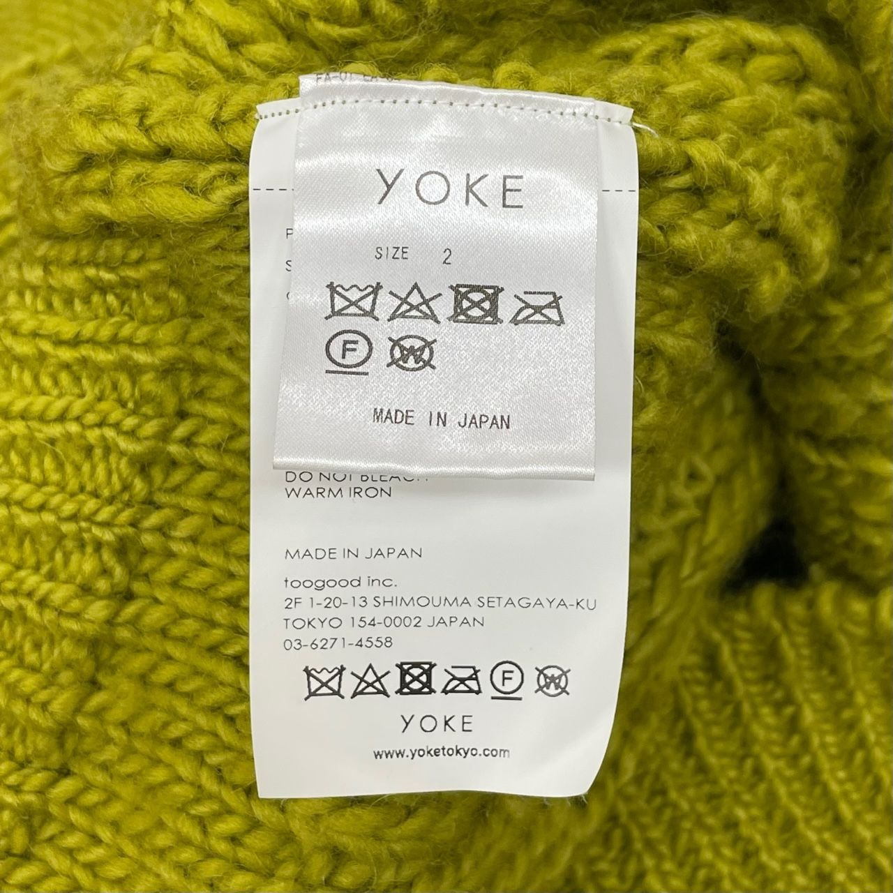 定価46200円 YOKE 22AW IRREGULAR KNITTED CREWNECK SWEATER イレギュラー ニット クルーネック  セーター ヨーク YK22AW0426S イエロー 2 - メルカリ