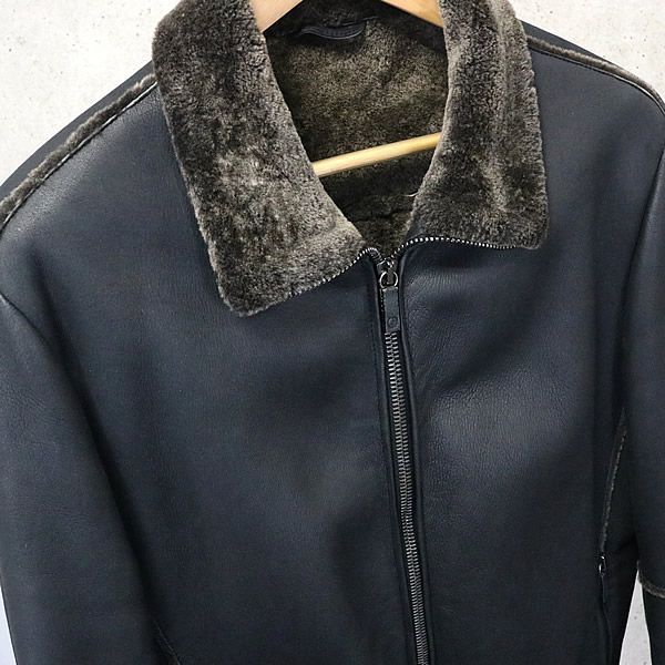 銀座店 ジョルジオアルマーニ ムートン ジップ ジャケット メンズ 52