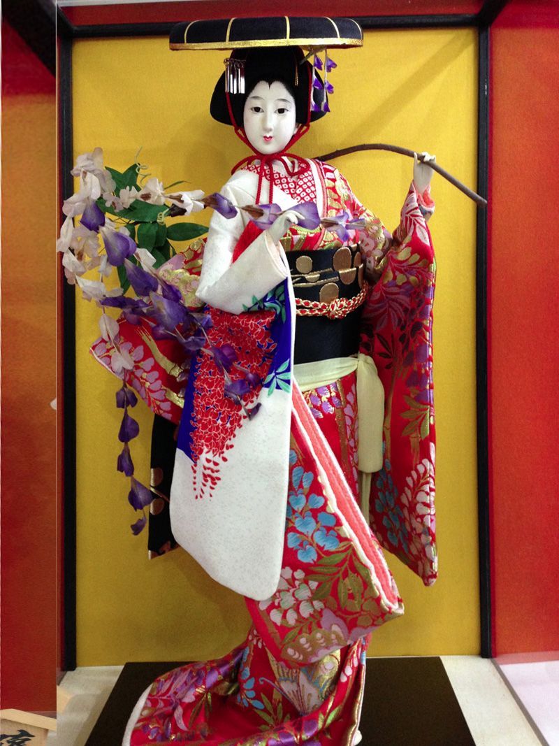 久月 雛人形 ひな人形 ガラスケース入り 美品