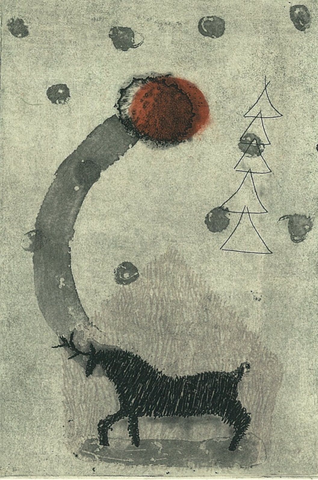 ?版画家そめやまゆみ? 聖なる日 エディション30 額装付