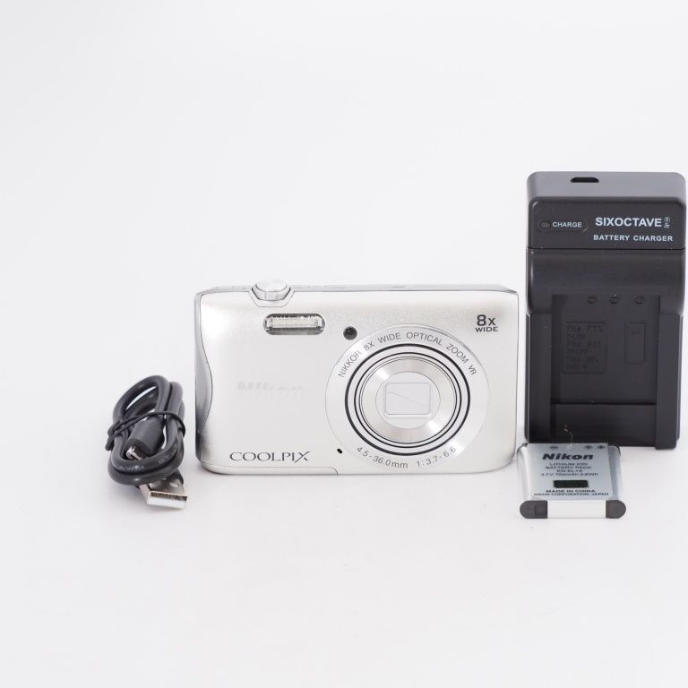 Nikon ニコン コンパクトデジタルカメラ COOLPIX S3700 シルバー 光学8倍ズーム 2005万画素 S3700SL - メルカリ