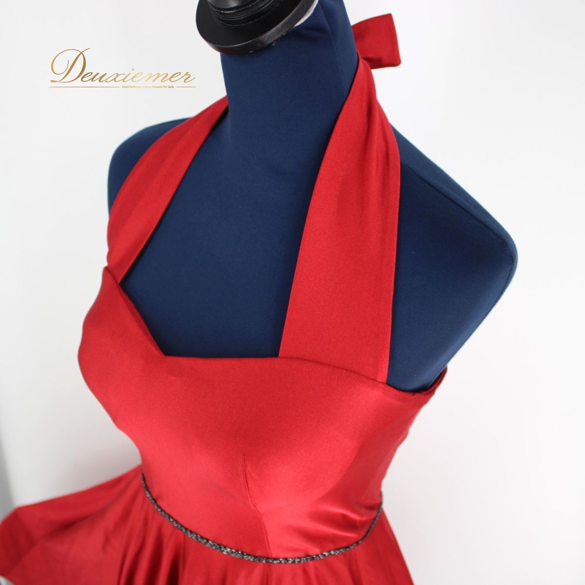【美品 社交ダンス衣装】レッド gentil ワンピース ドレス 赤 無地 美品 社交ダンス衣装】 レッド系 赤 ワンピース ドレス レッスン