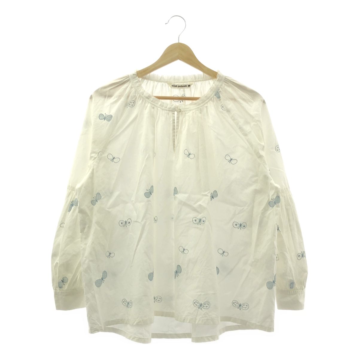 ミナペルホネン sumu コットンシフォンブラウス 定価2.5万】ミナペルホネン mina perhonen sumu コットン
