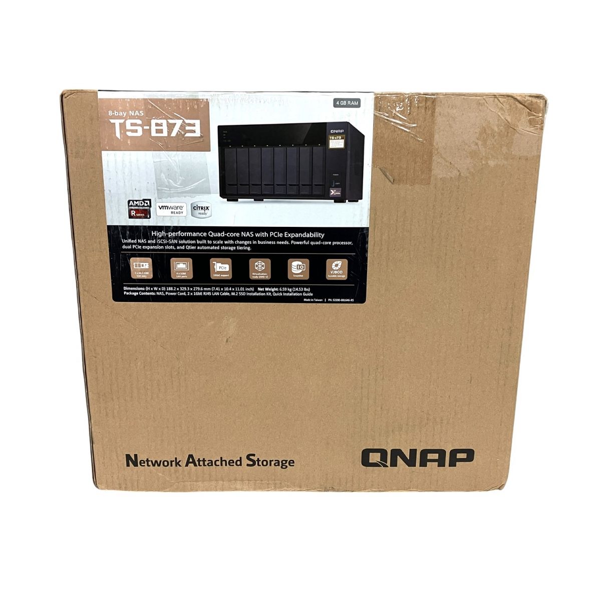 QNAP TS-873 NAS 外付け ストレージ 8ベイ HDD 64TB 中古