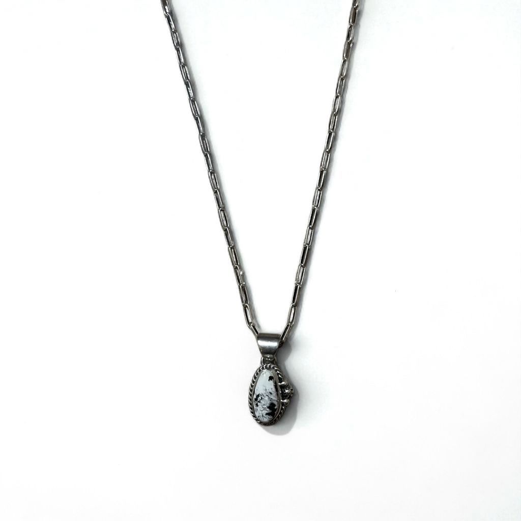 ターコイズ ホワイトハーツ ネックレス STERLING 50cm インディアン ターコイズ ホワイトハーツ ネックレス STERLING 50cm
