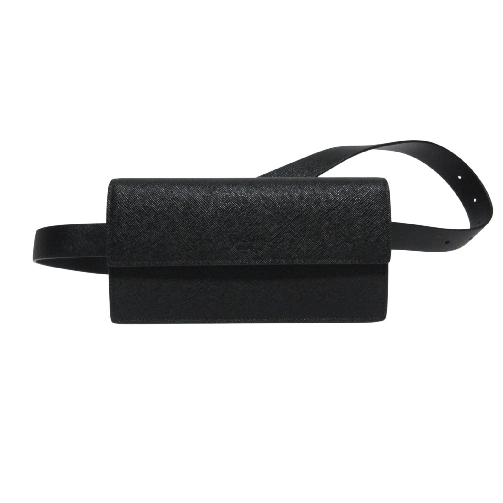 極美品】PRADA ウエストバッグ 2VL005 三角ロゴ 黒 RFID認識済 楽天