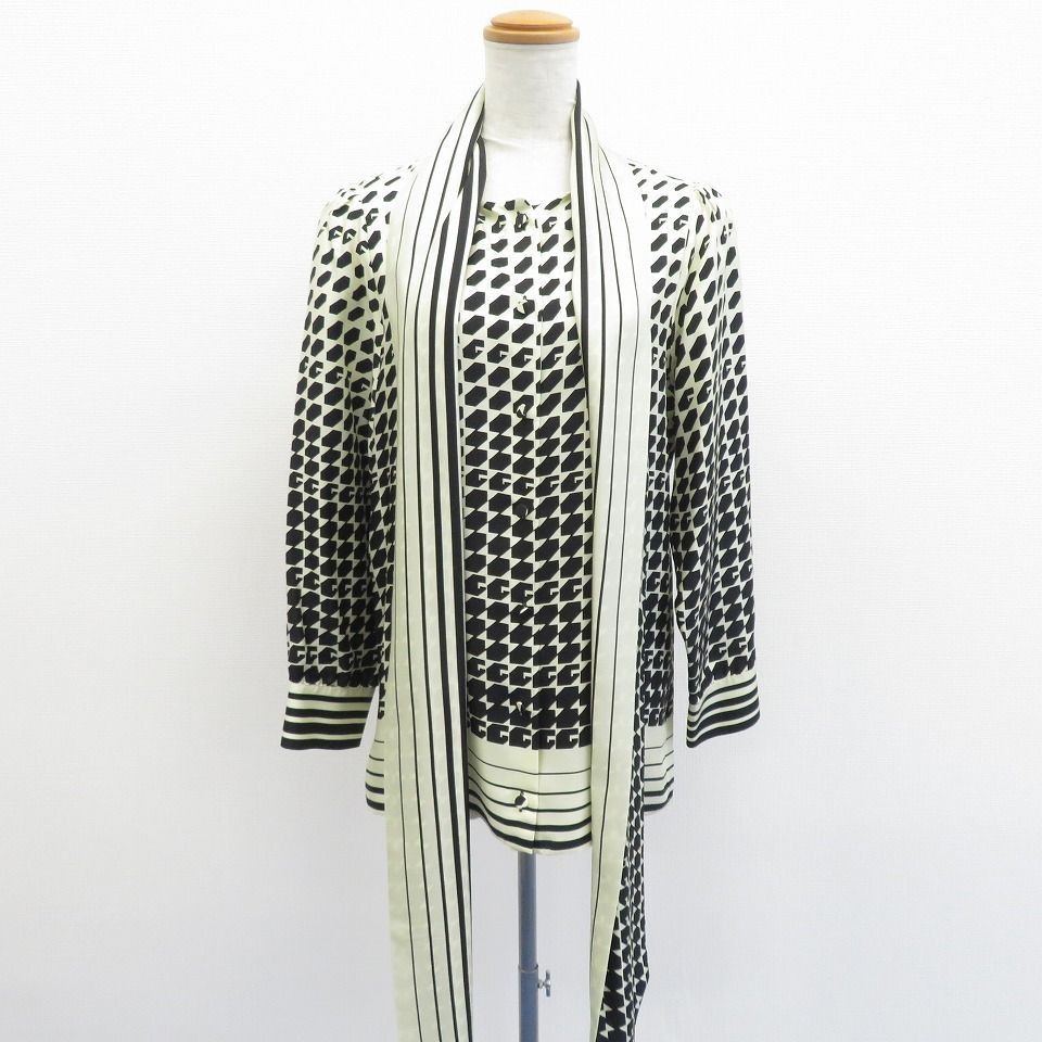 中古・古着通販】GUCCI (グッチ) シルクネックボウタイブラウス