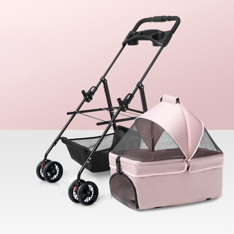 ペットカート 多頭 分離型 2段式 バスケット 取り外し可能折りたたみ