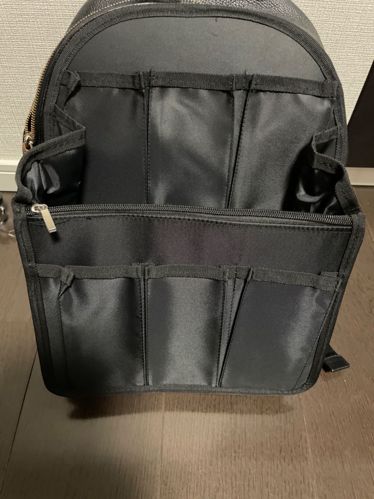 COACH チャーリー ペブルド リュックサック レザー ブラック