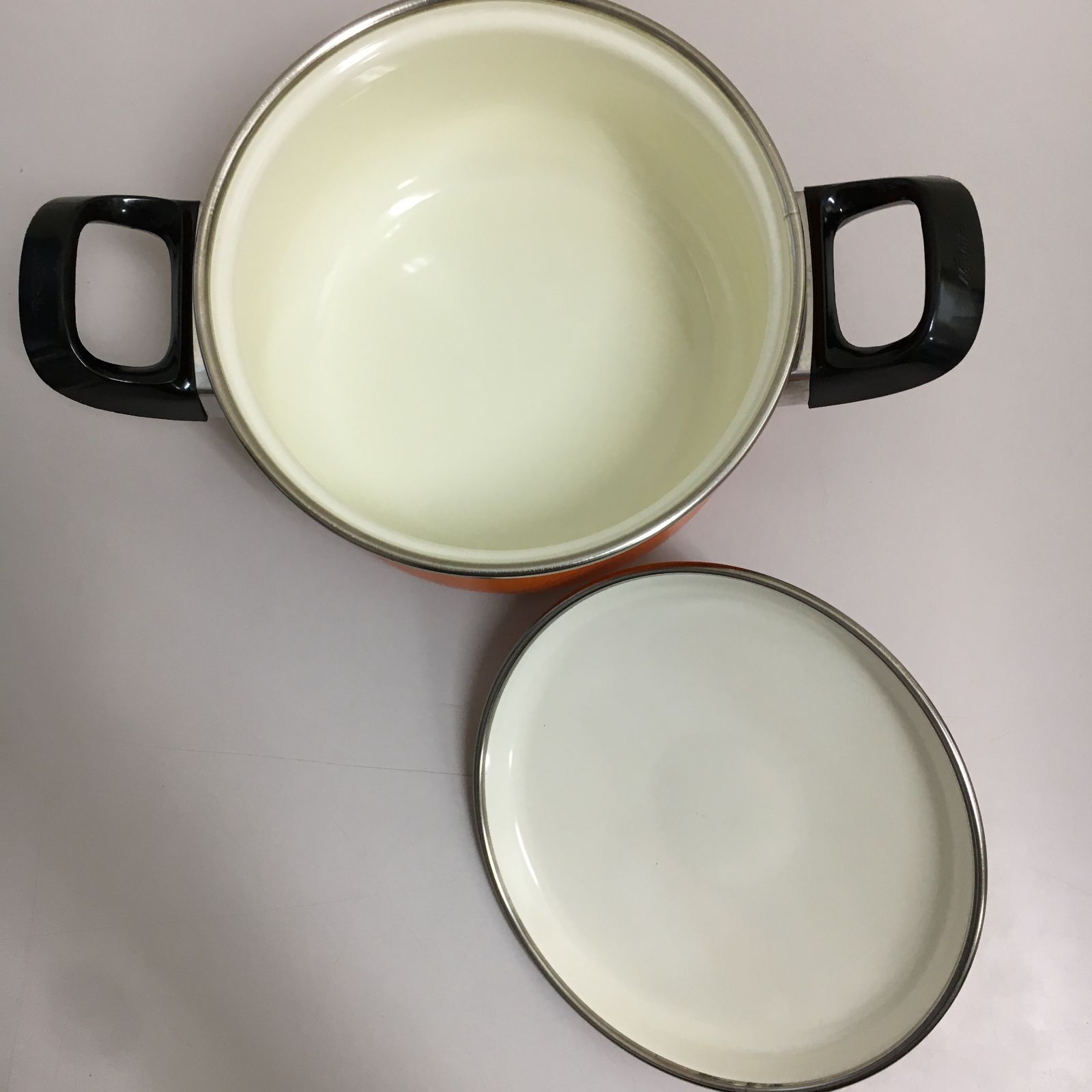 Noritake ノリタケ ホーロー 鍋 セット  両手鍋 片手鍋  昭和レトロ風  【三沢店】