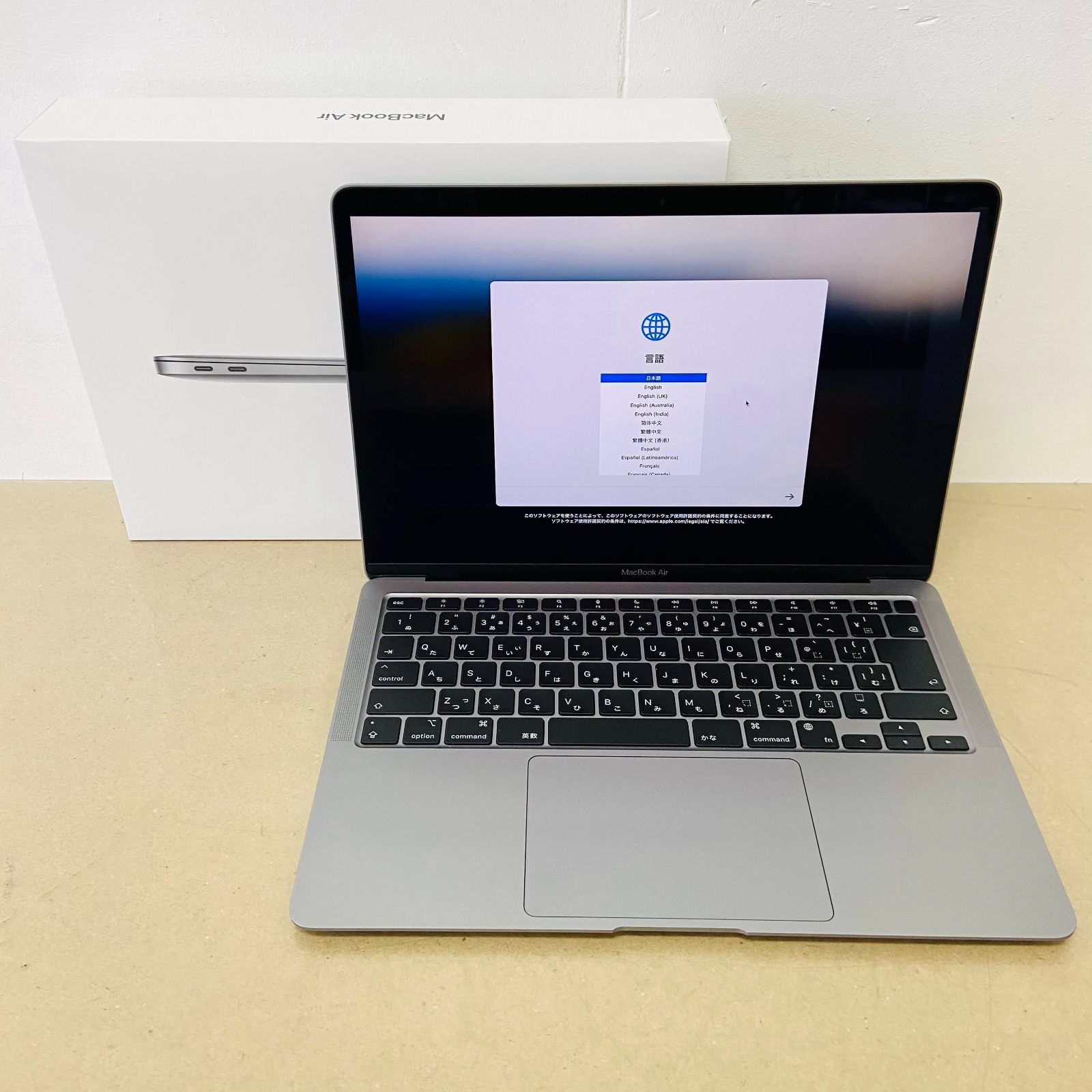 Apple MacBook Air 13-inch (2020) 本体 初期化済 初期化済み MacBook Air 13-inch M1 2020 8C CPU/8C GPU 16GB
