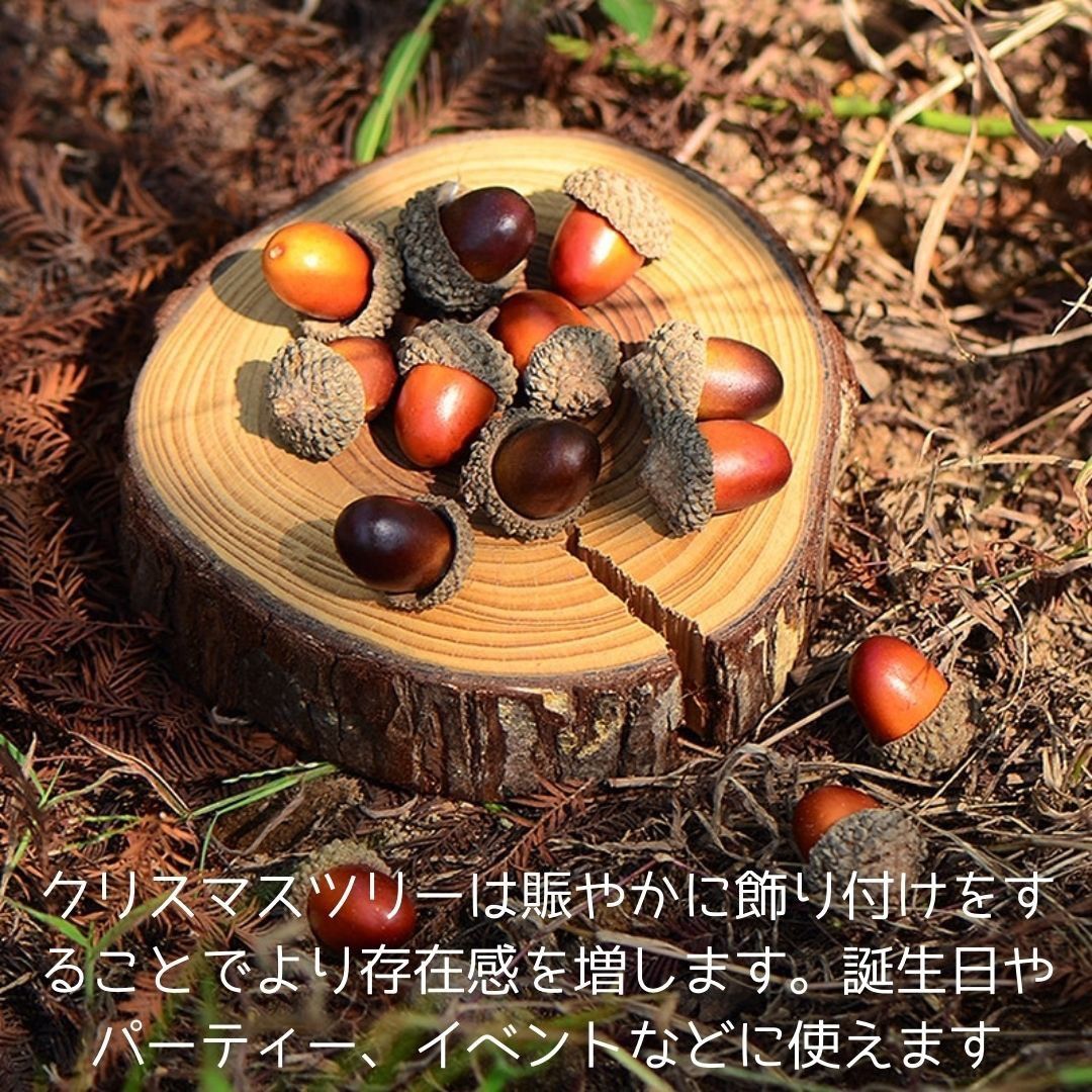 普通郵便発送】 クリスマス どんぐり 10個セット 人工 フェイク