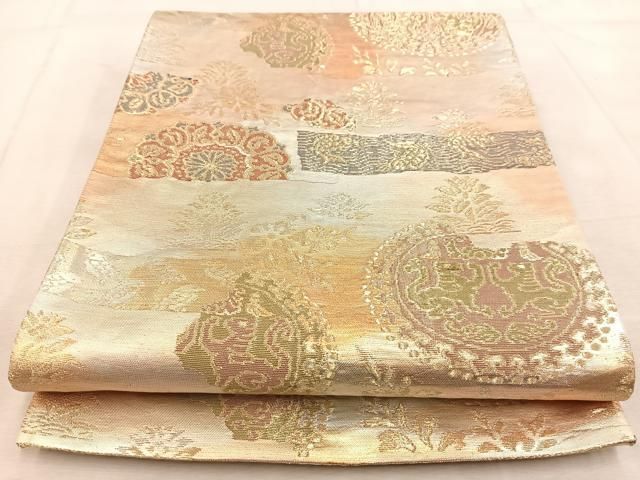 平和屋着物○つけ帯 折り鶴 銀糸 正絹 逸品 DAAY2724op 平和屋着物＊夏物