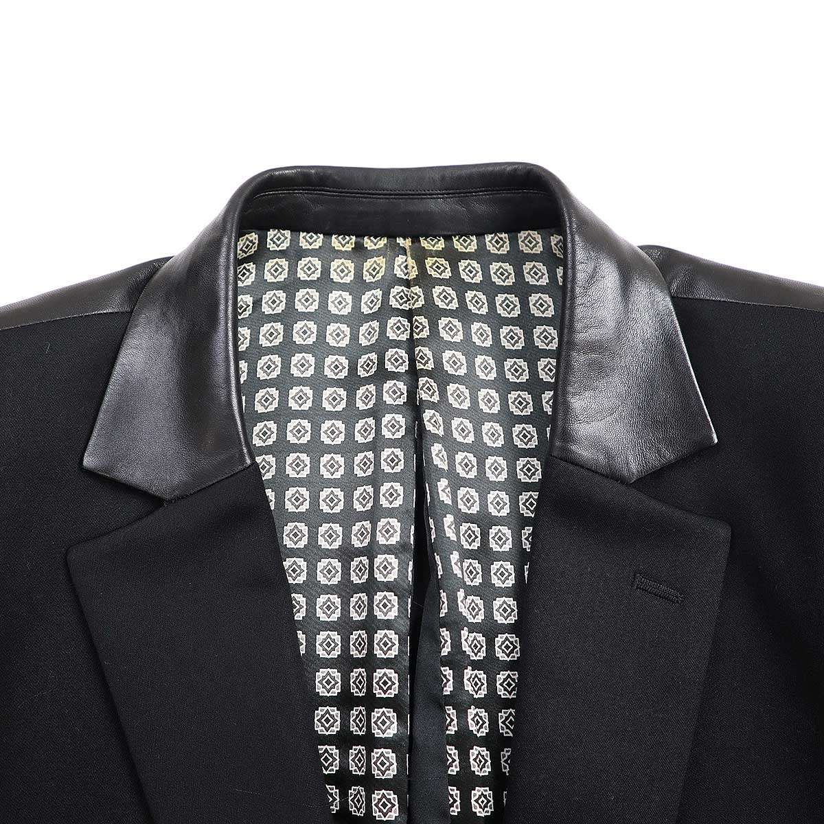 number (n)ine　レザー切替 ニットジャケット　ナンバーナイン NUMBER(N)INE ナンバーナイン 07SS S07-NJ028 About A Boy期