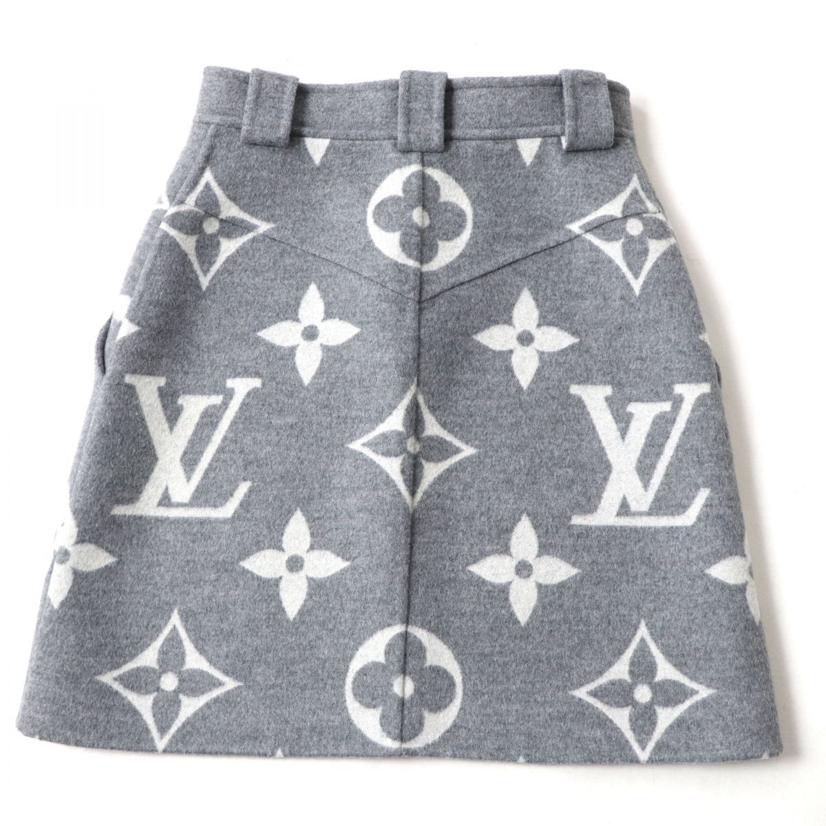 ルイヴィトン LOUIS VUITTON スカート 台形スカート 36 極美◎正規品 21AW LOUIS VUITTON ルイヴィトン レディース モノグラム