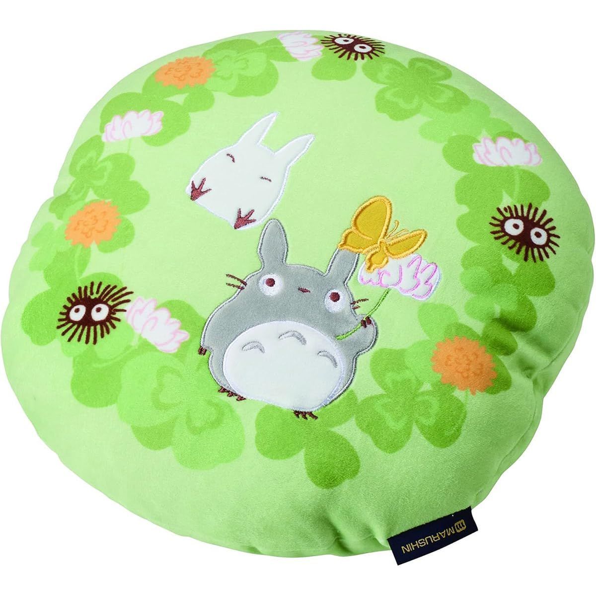 【数量限定】丸眞 クッション ジブリ となりのトトロ 35×35cm クローバーとお花 もちもち素材 1145009500