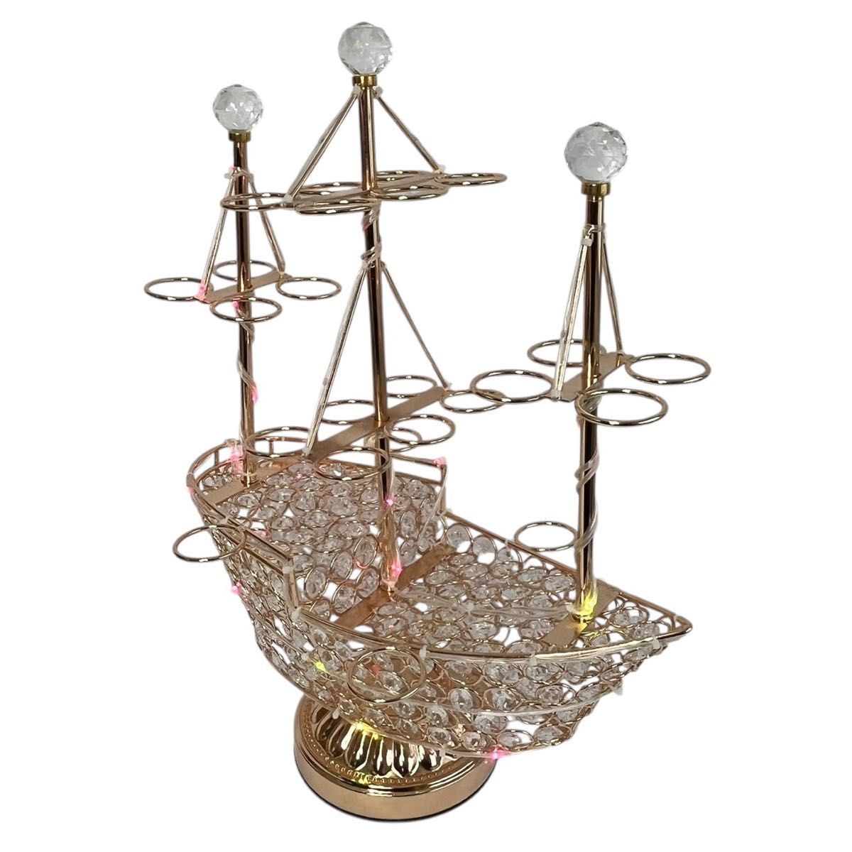 テキーラ観覧車 船 LED カクテルグラスホルダー 24カップ