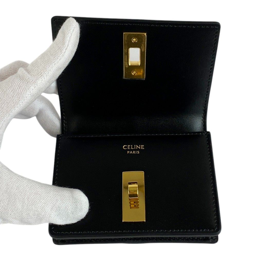 □新同□ セリーヌ フラップ付きカードホルダー 16 セーズ カード  