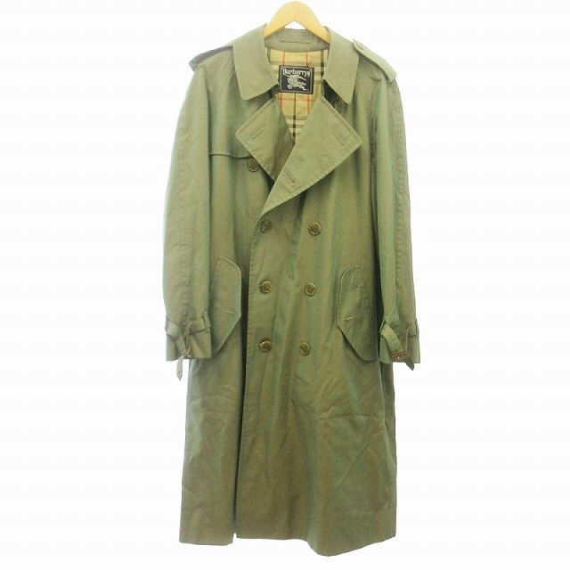 Burberrys バーバリー 一枚袖 ステンカラーコート カーキ 玉虫色 バーバリー 一枚袖 1枚袖 ステンカラーコート 玉虫 英国製 コート
