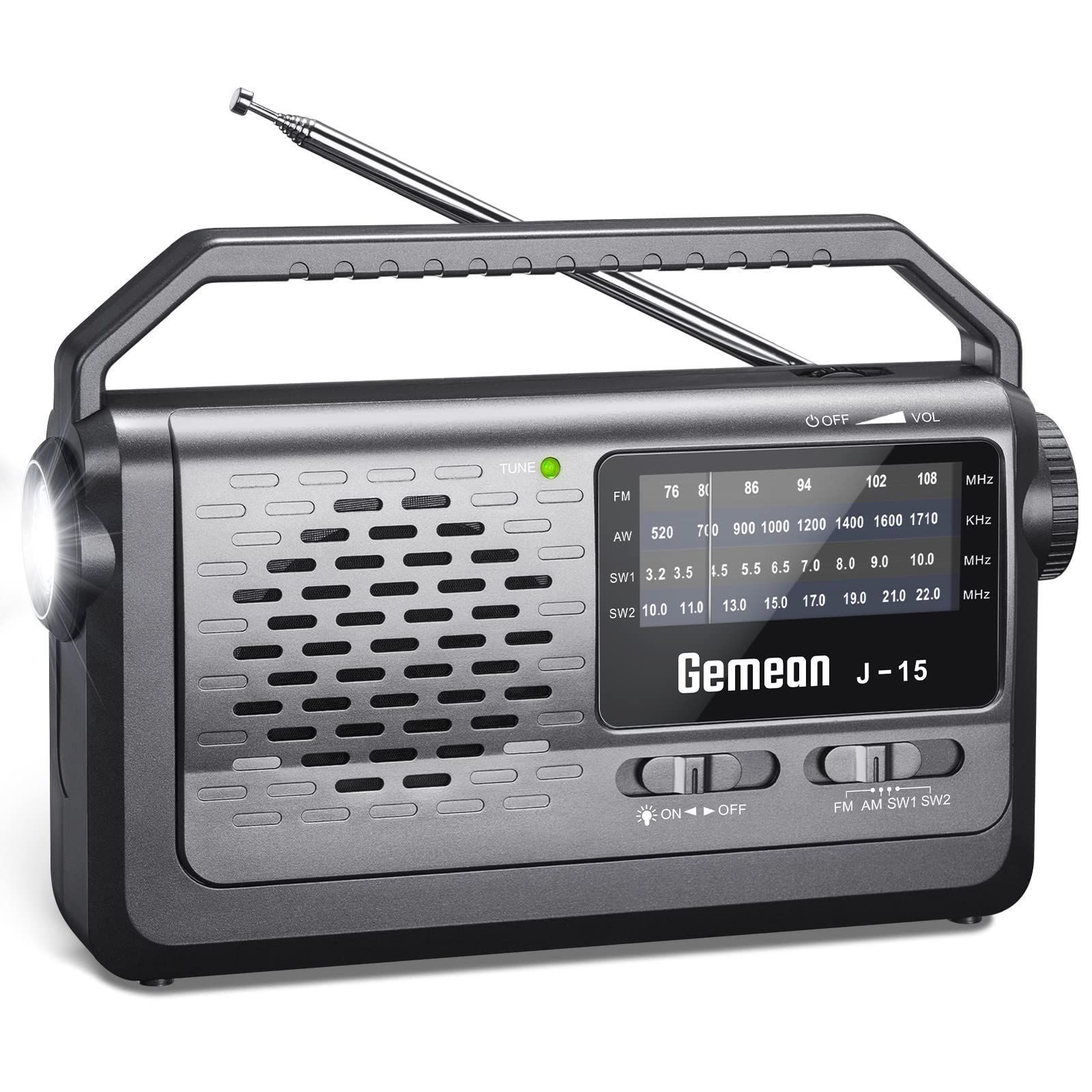新着商品】GemeanJ-15短波ラジオ、防災ラジオ、FM/AMポータブル 新着商品】GemeanJ-15短波ラジオ、防災ラジオ、FM/AMポータブル