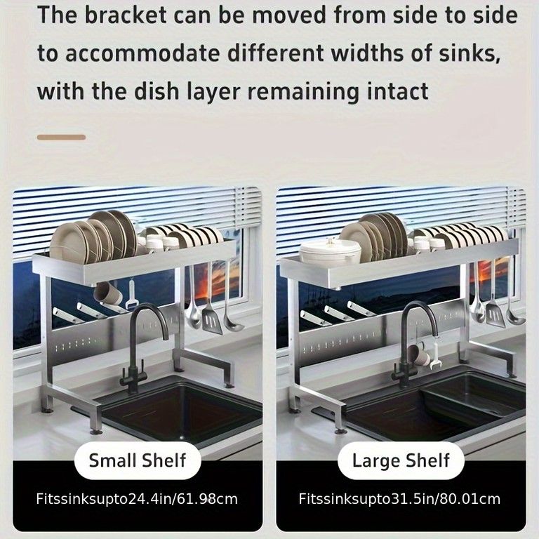 伸縮式ステンレス製食器ラック