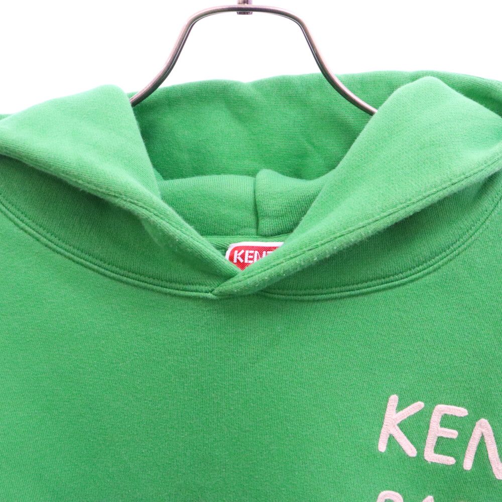 新品未使用　KENZO ケンゾー　パーカー　フーディ　グリーン　スエット KENZO (ケンゾー) 22AW ロゴ刺繍 スウェットプルオーバー
