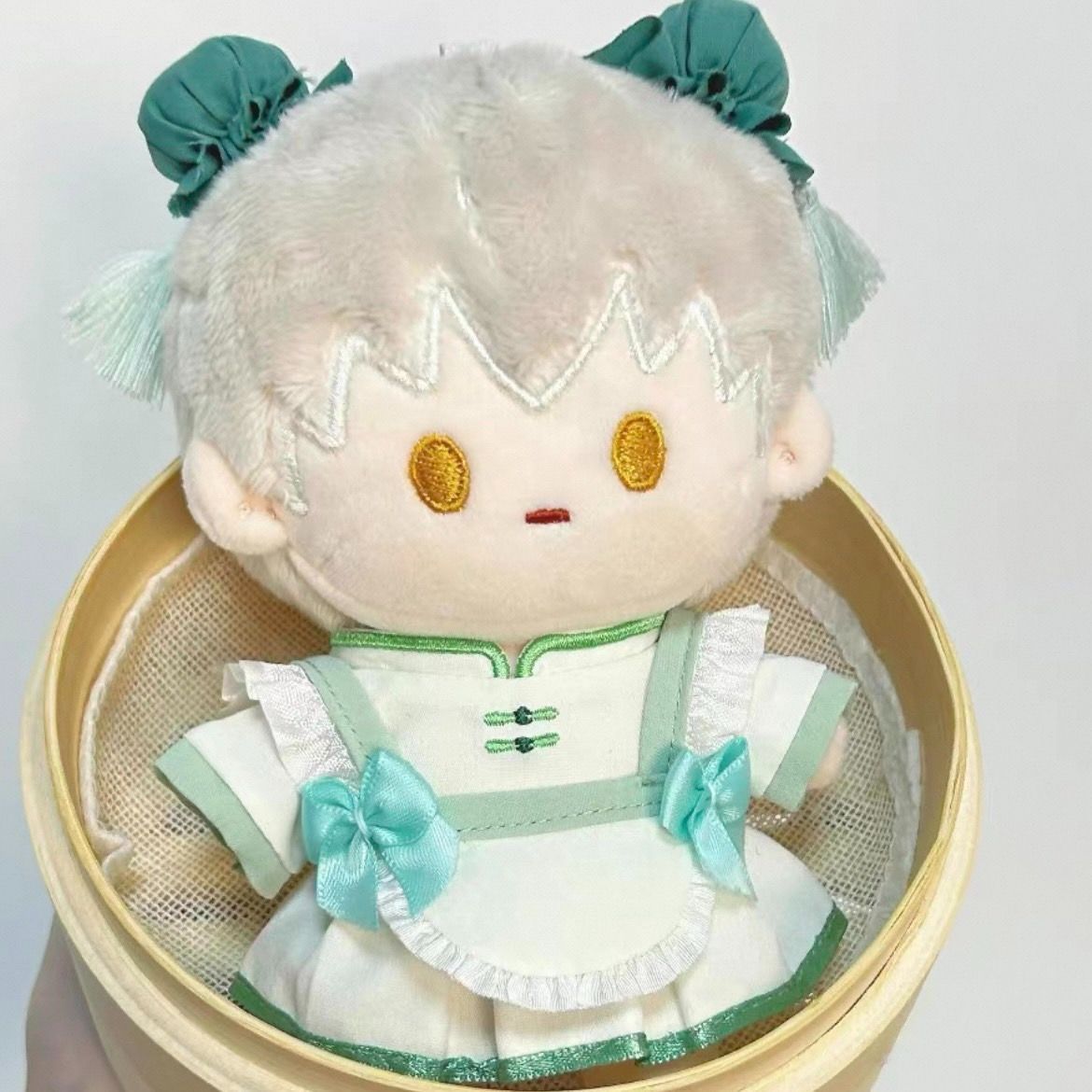 10cm ぬい服 かわいい ピンク チャイナ メイド服 ぬいぐるみ用