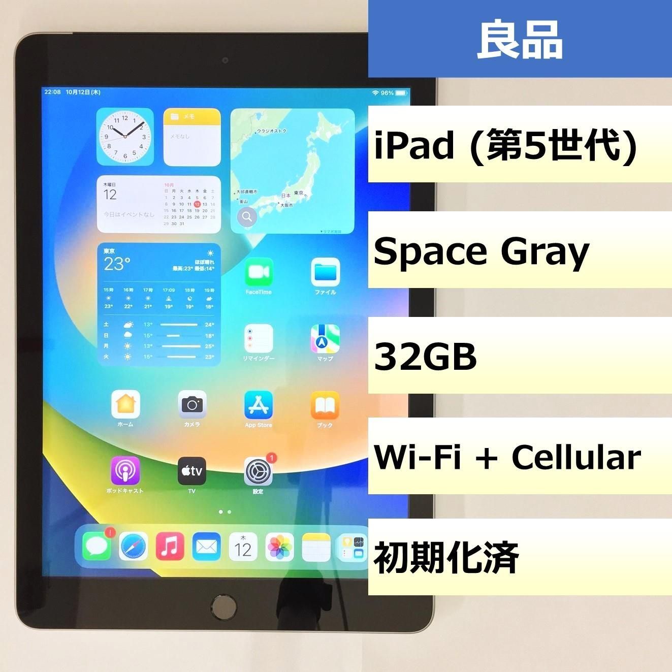 iPad 第5世代 Wi-Fi Cellular|32GB|355804080267087