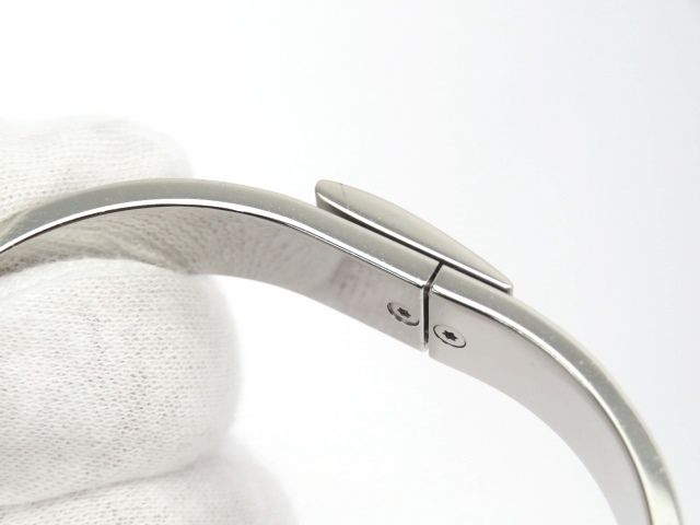 □美品□ エルメス ジェット ブレスレット バングル メンズ グレー SS