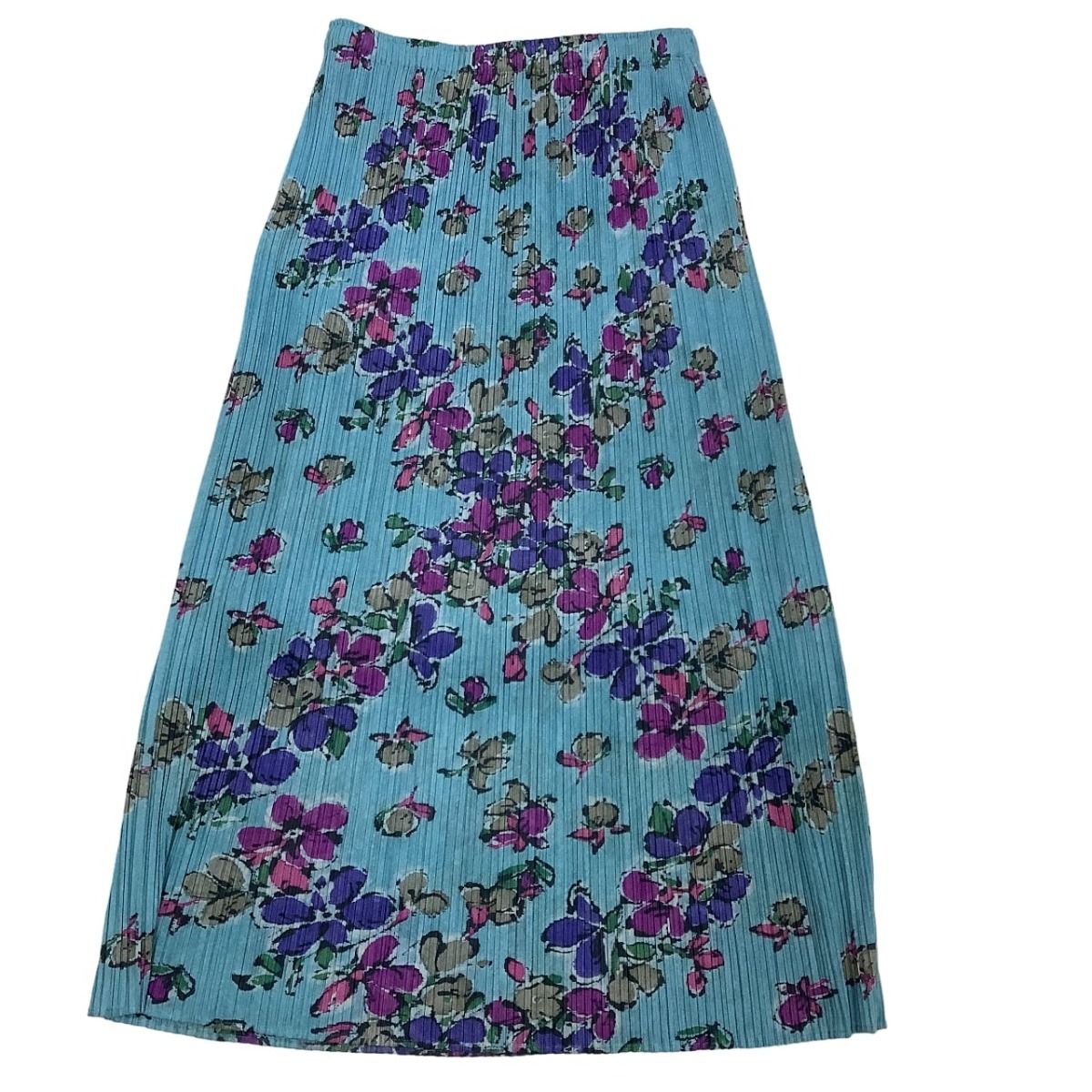 美品 プリーツプリーズ イッセイミヤケ 花柄 スカート PP61-JG684 美品 プリーツプリーズ イッセイミヤケ 花柄 スカート PP61-JG684 楽天