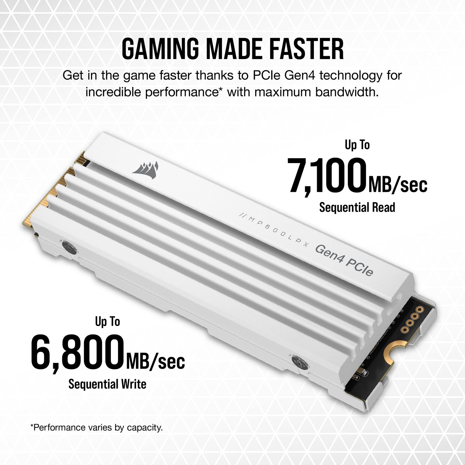 MP600 LPX PRO 4.0 Releases 0 CORSAIR MP600 PRO LPX White PCIe Gen4 x4 NVMe M.2 SSD 2TB for PS5 CSSD-F2000GBMP600PLPW [2TB]
