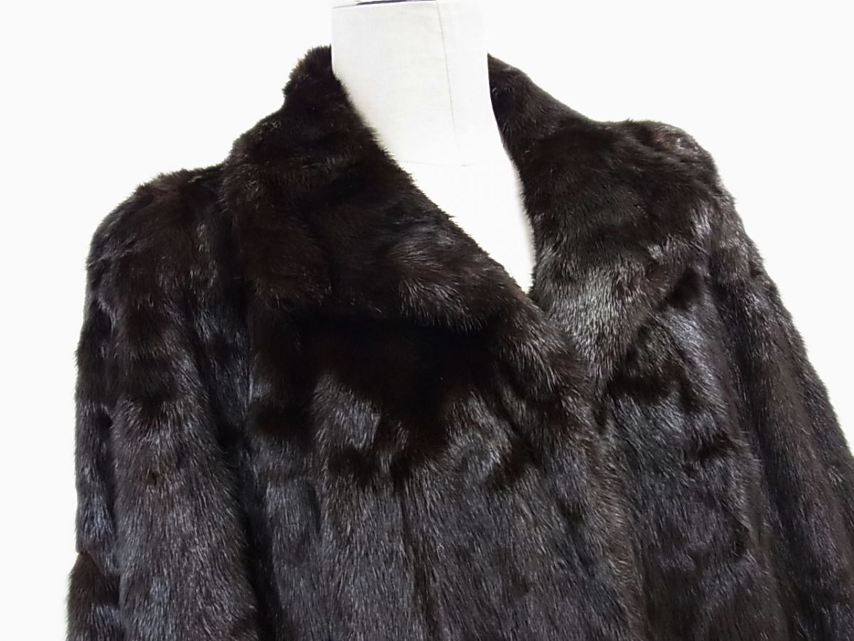 高級毛皮◇SAGA MINK ROYAL ダークミンクロングコート 毛艶 良好 高級毛皮◇SAGA MINK ROYAL ダークミンクロングコート 毛艶 良好