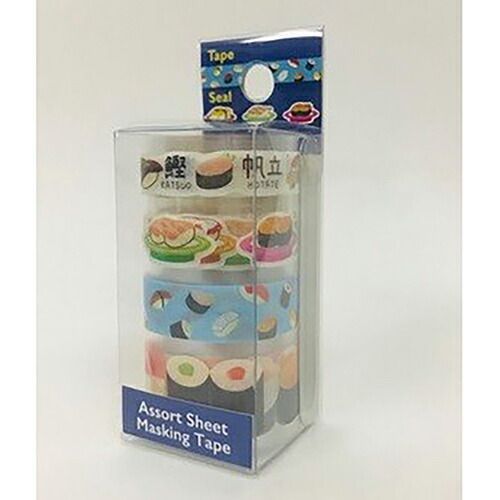 まとめ パインブック マスキングテープ アソートシート マステ お寿司 TM00625 ×25セット