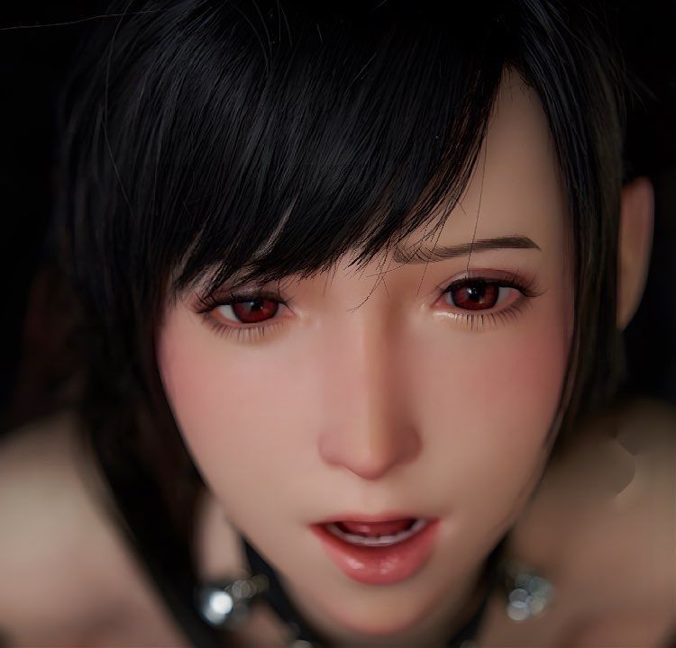 1|6 フィギュア ヘッド 12インチ 手仕上げ リアルモデル FF ティファ ヘッドスカルプ セクシーフェイス