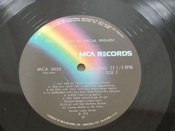 ジャズレコード　カーメン・マクレー　2LPセット ジャズレコード カーメン・マクレー 2LPセット Jazz Record