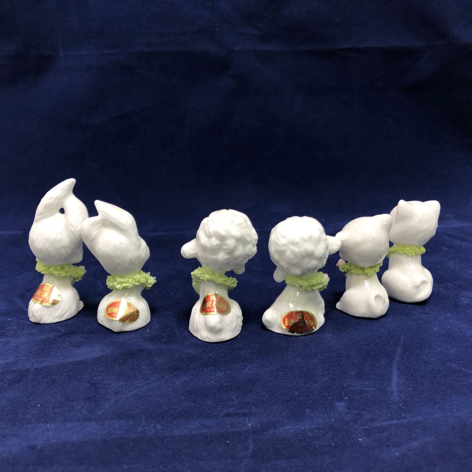 中古】加藤工芸 KATO KOGEI フィギュリン 陶器 人形 アニマル6体