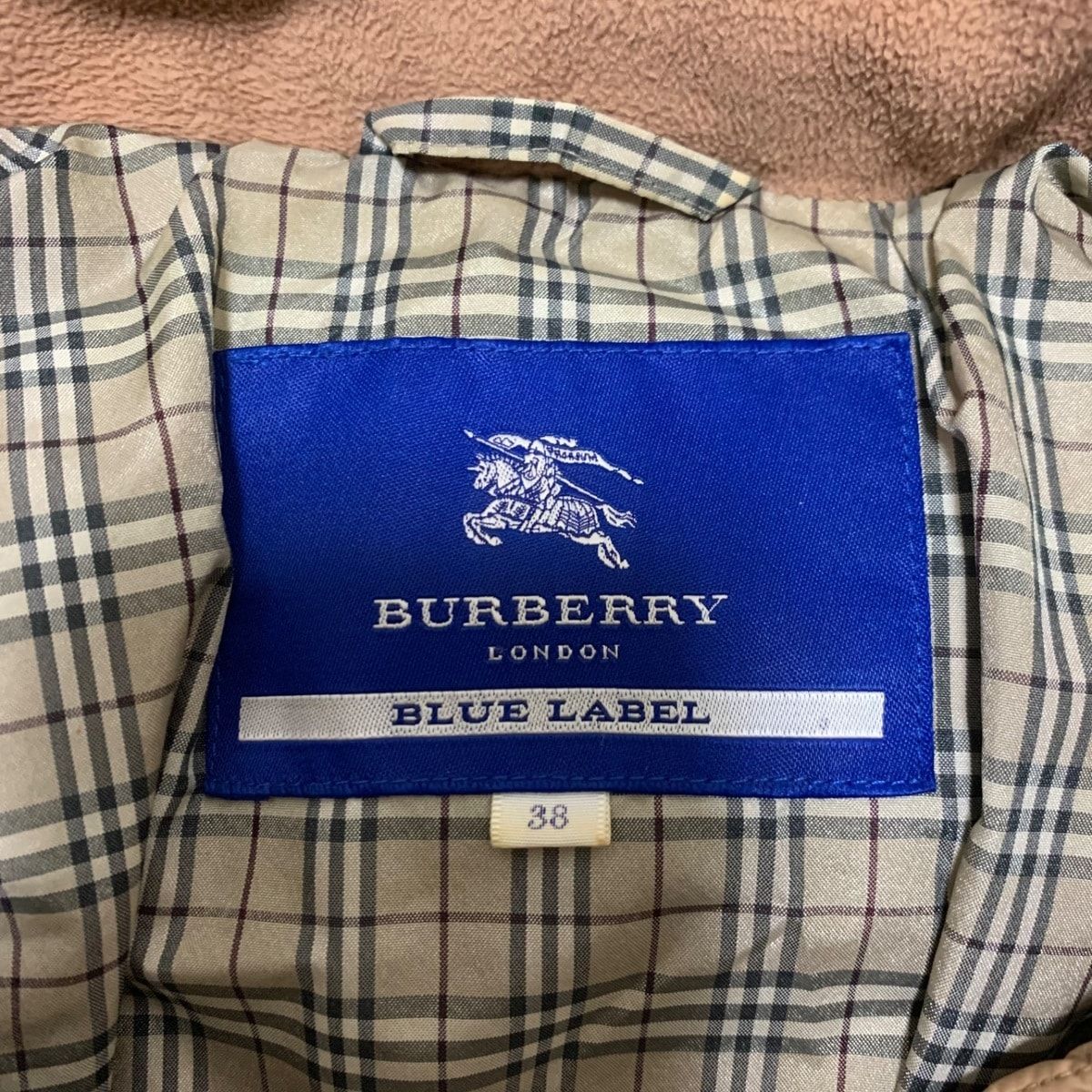 バーバリー　ブルーレーベル　ロングダウン　38 Burberry Blue Label(バーバリーブルーレーベル) ダウンコート