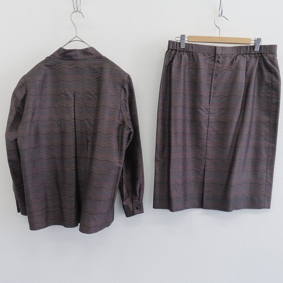 numeヌメ 個性的なステッチ柄シャツ 長袖 コットン 可愛い