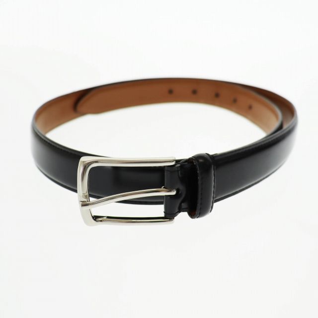 ビームスプラス BEAMS Cordovan Belt コードバン ベルト 36 黒 ブラック ブランド古着ベクトル ●▲ 250511