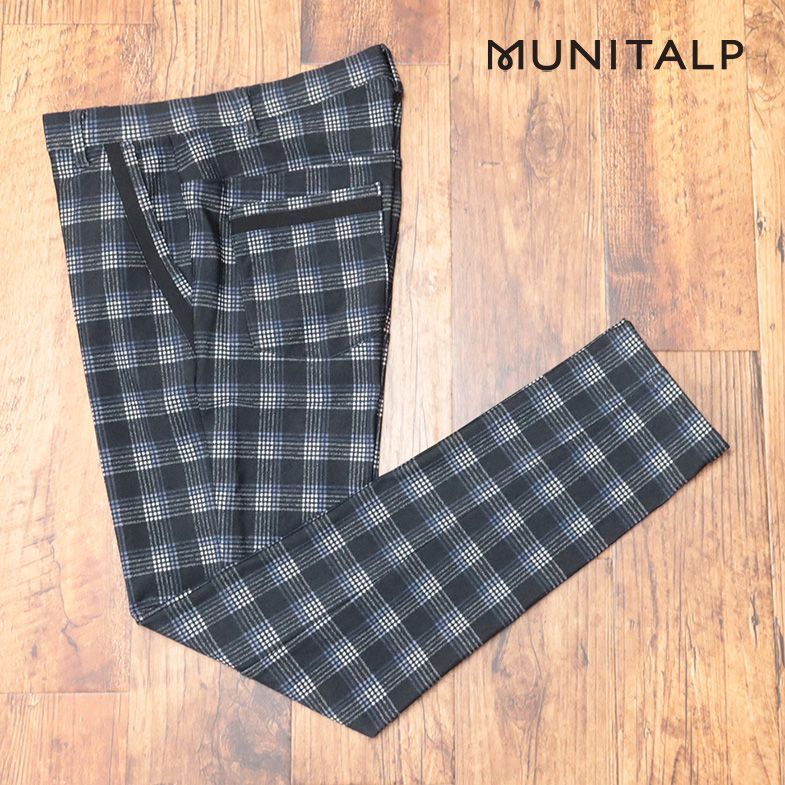 秋冬/MUNITALP/92cm/美脚パンツ 吸湿発熱 ストレッチ 保温◎ チェック