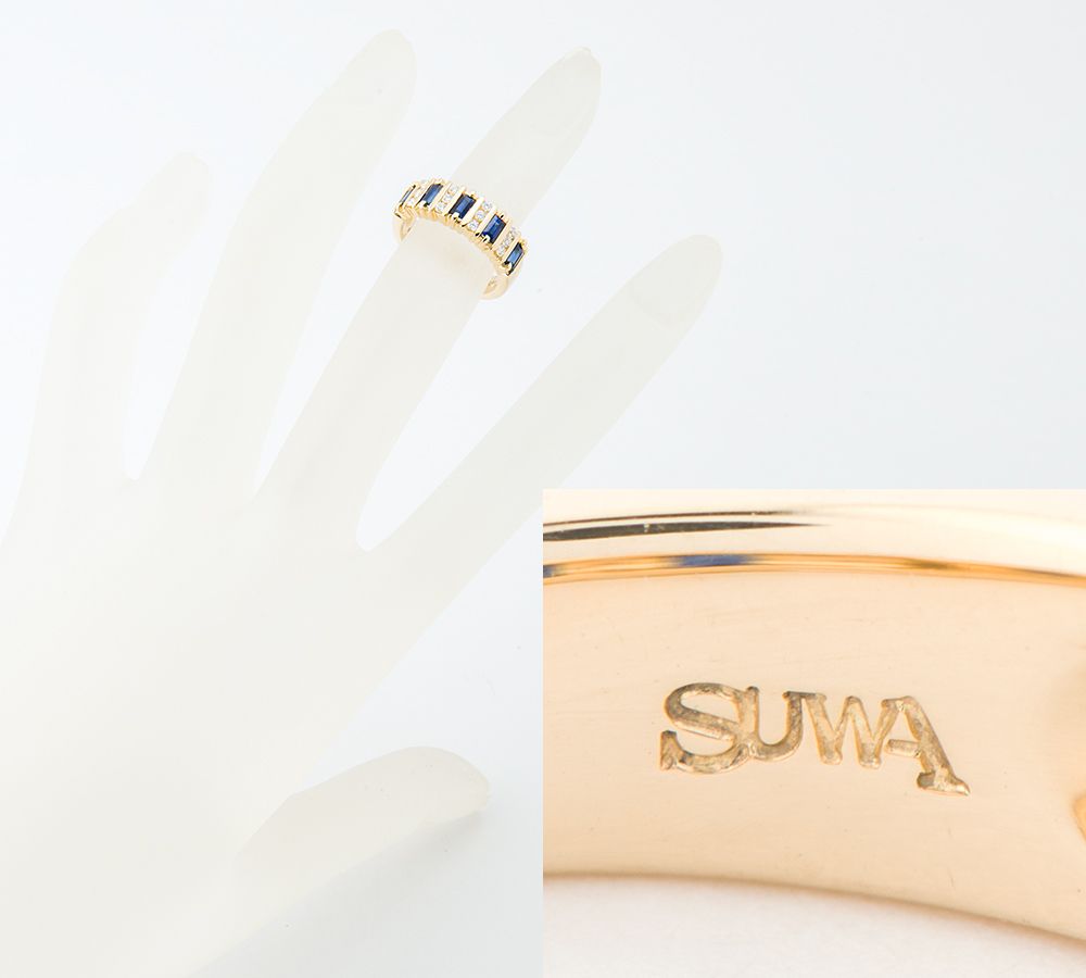 SUWA ブルーサファイア 計0.72 リング・指輪