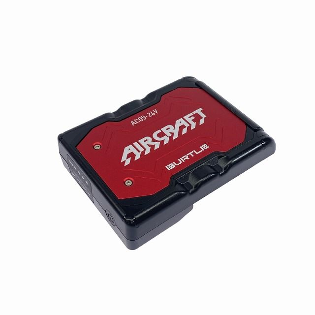 最新24V 新品 バートル AC09 ファンバッテリーセット 空調服用 RED BURTLE AIRCRAFT AC09 空調ファンバッテリーセット BURTLE (2025年新型