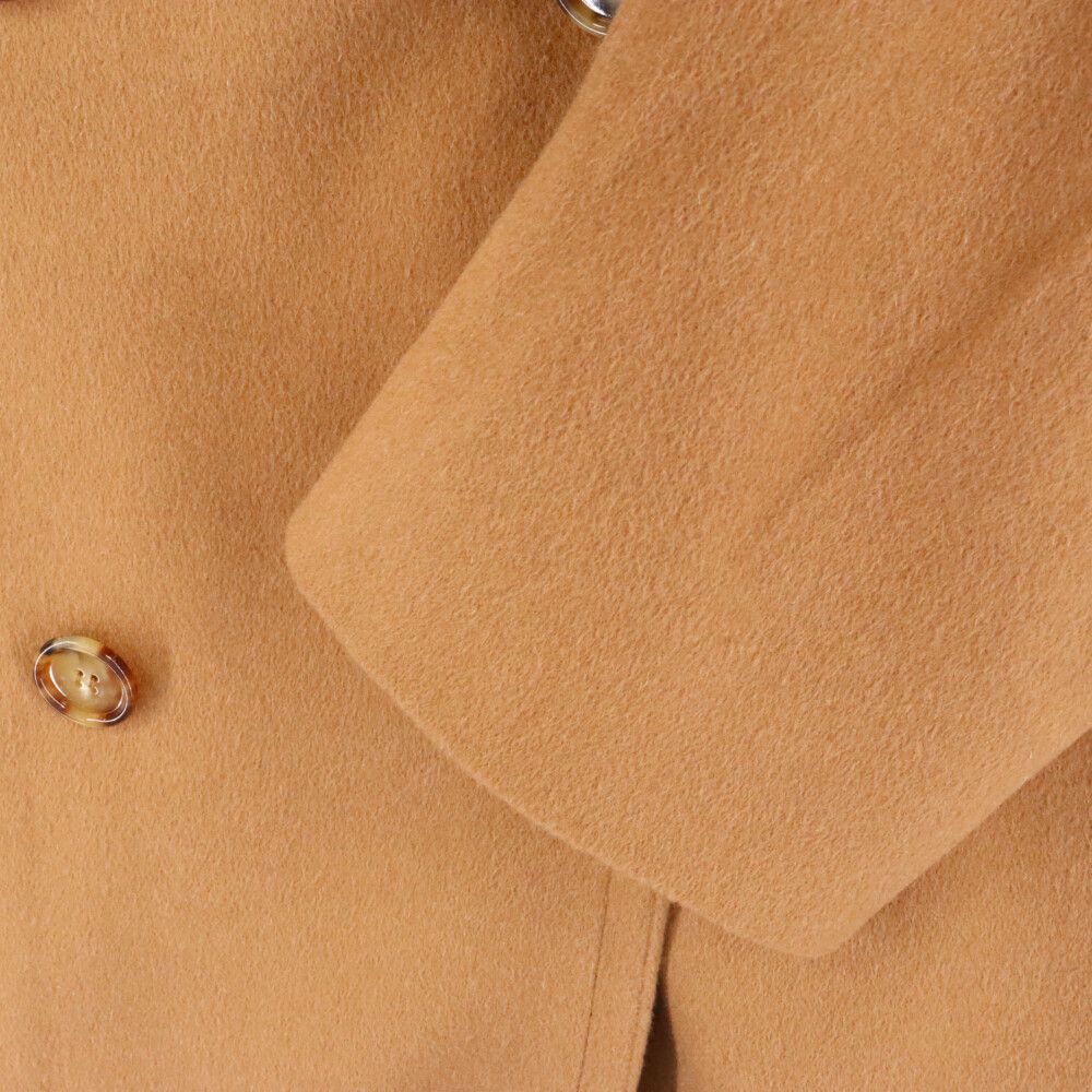 BURBERRY (バーバリー) カシミア セミロングPコート ブラウン