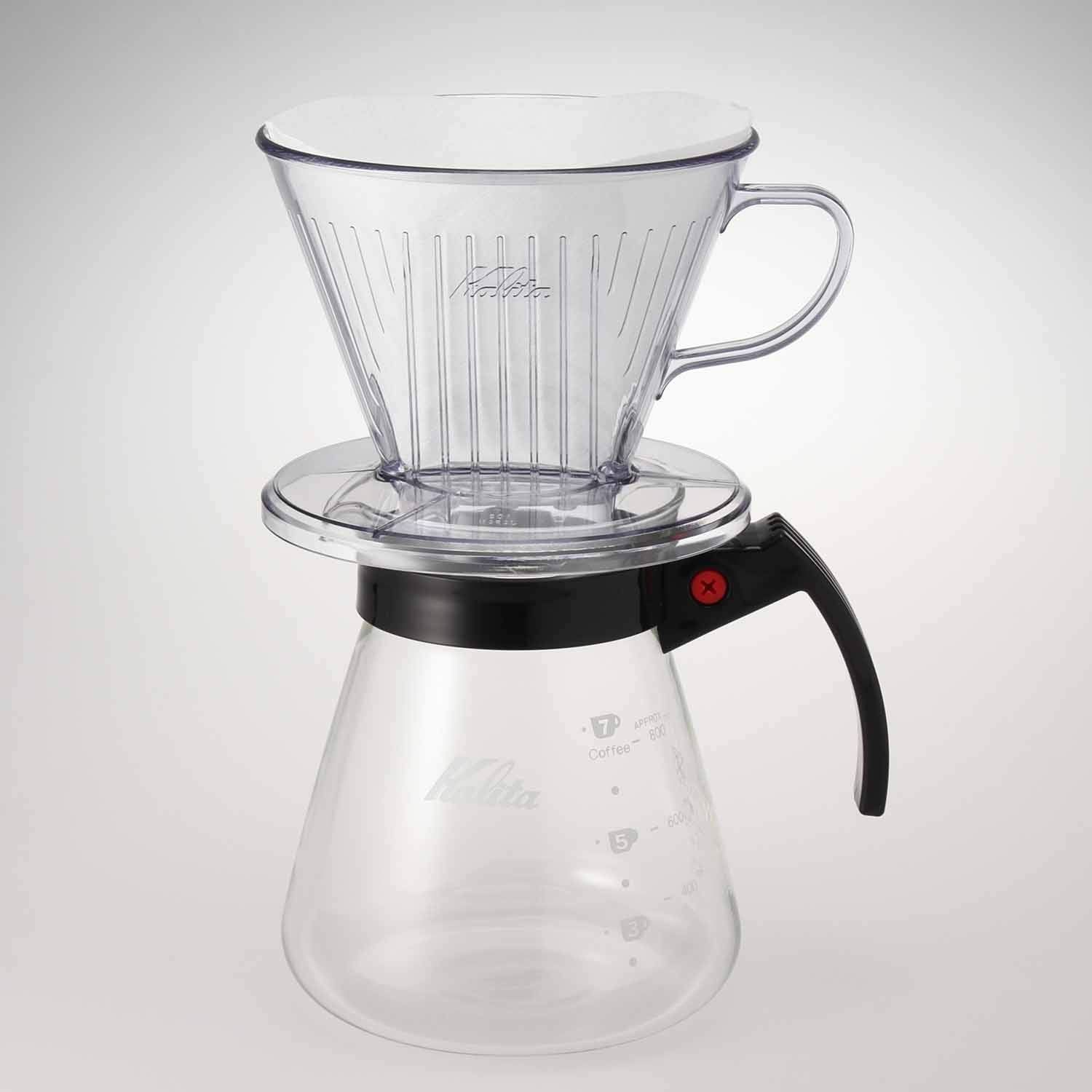 特価商品】Kalita コーヒーサーバー 耐熱ガラス製 800ml カリタ 4~7人用 N #31207 電子レンジOK メモリ付き フタ付き 樹脂製ハンドル  喫茶店 カフェ おしゃれ ブラック メルカリ