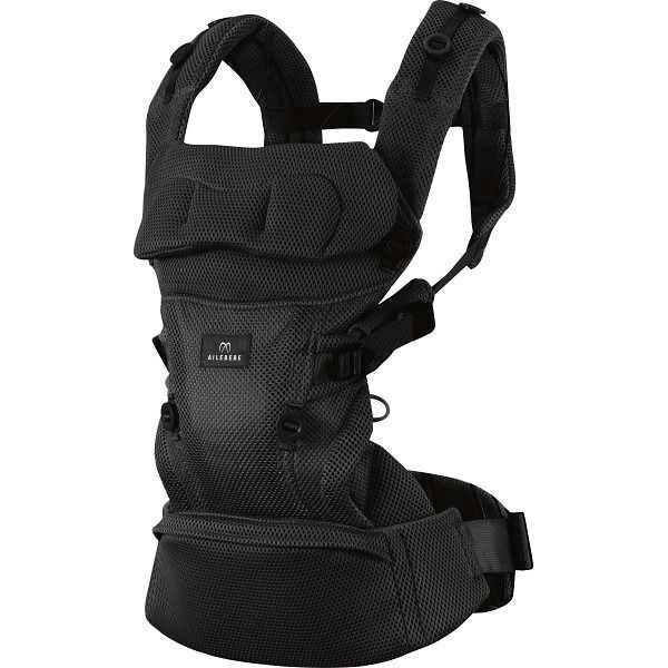 エールベベ ベビーキャリア スリー ブラック BB900 | 24-0307-055ベビー用品 ベビー 赤ちゃん 雑貨 小物 グッズ 生活雑貨 抱っこ紐 通気性 ムレ軽減 クッション性 丸洗い可 アウトドア お出かけ 出