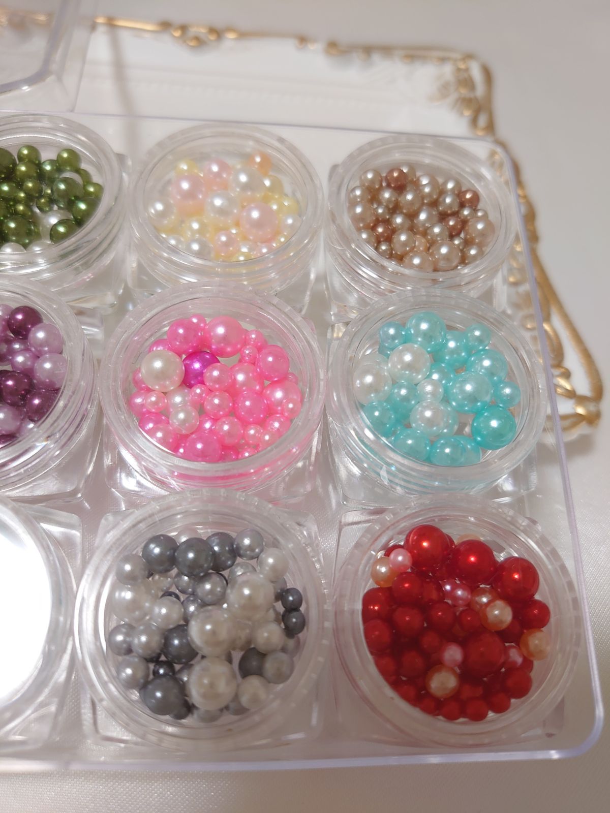 メルカリShops - ミックスパール 穴無し パール ネイル レジン ハンドメイド 封入 パーツ